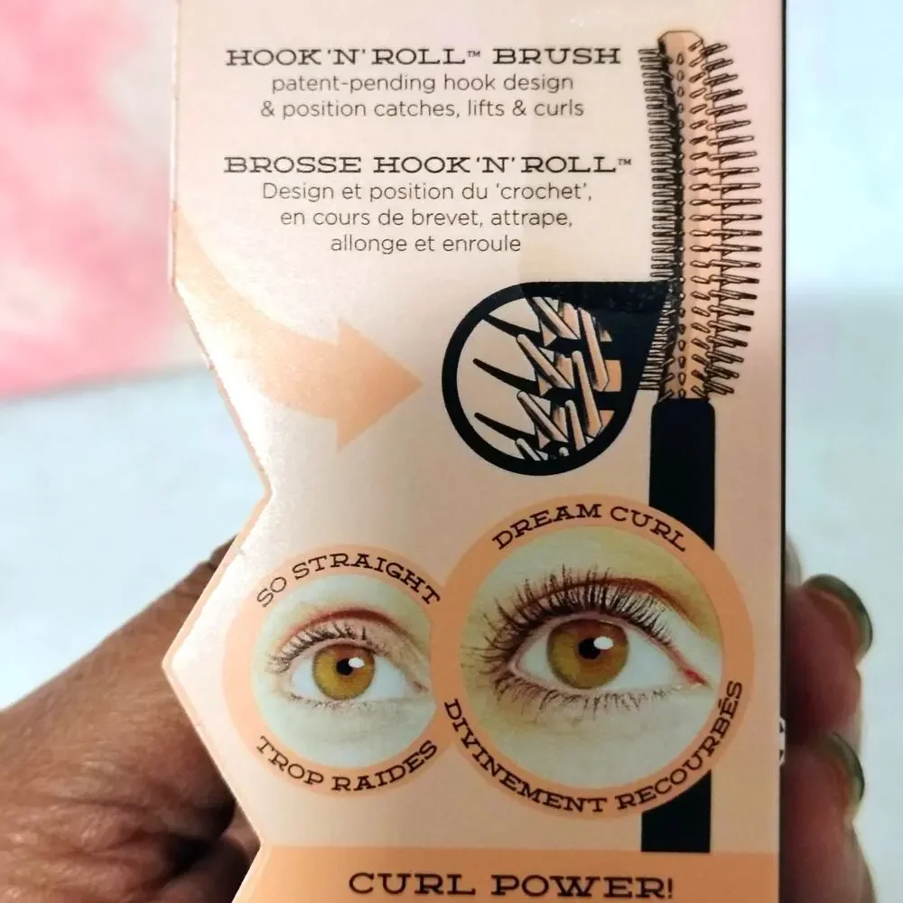 Benefit Super Curling Lifting Mascara Roller Lash Pink Tie Dye Makeup Pouch Bag